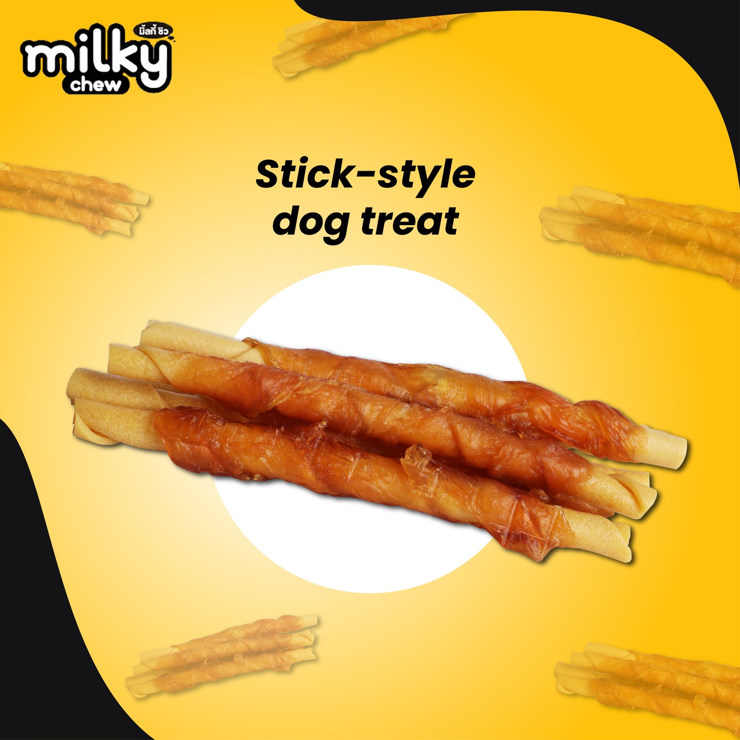 Dogaholic Cheese Milky Chew Chicken Stick Style