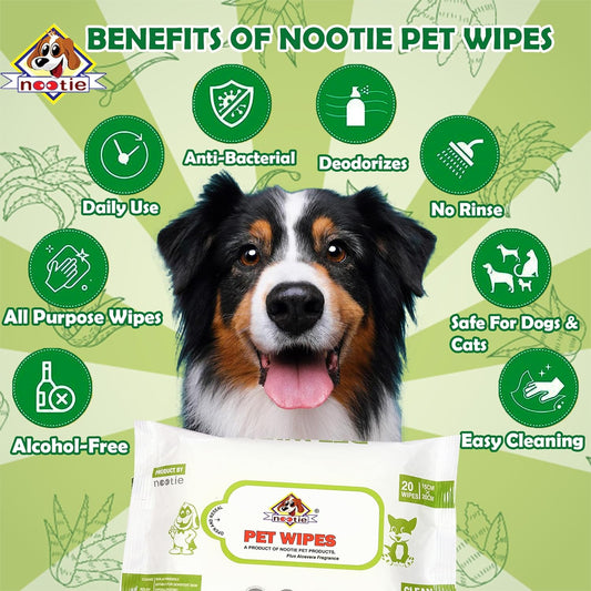 Nootie Wet Pet Wipes for Cats & Dogs