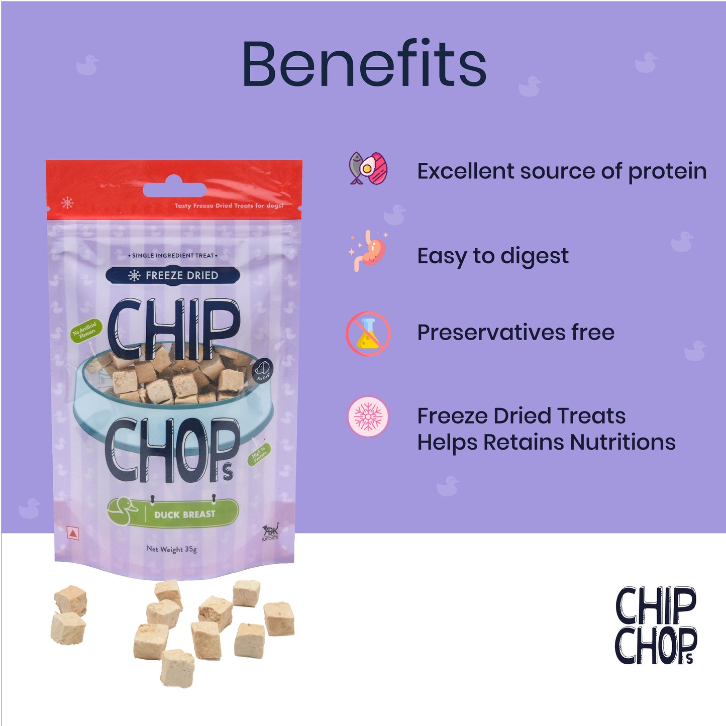 Chip Chops Freeze Dried Duck Breast