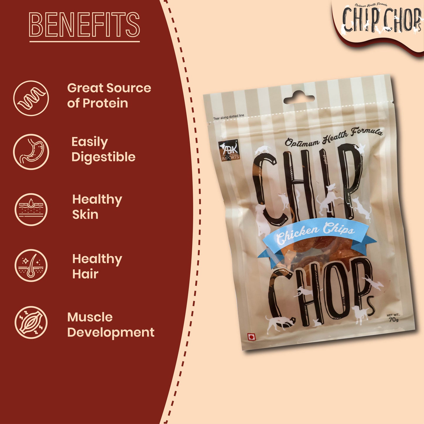 Chip Chops Chicken Chips Coins 70g