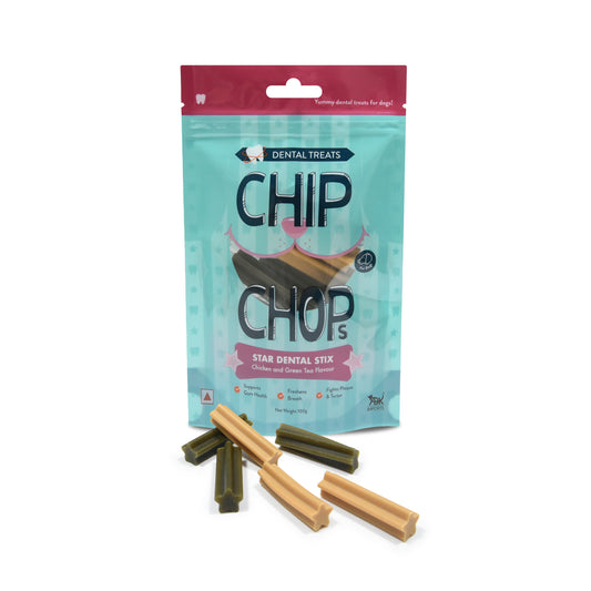 Chip Chops Star Dental Stix Chicken and Green Tea Flavor