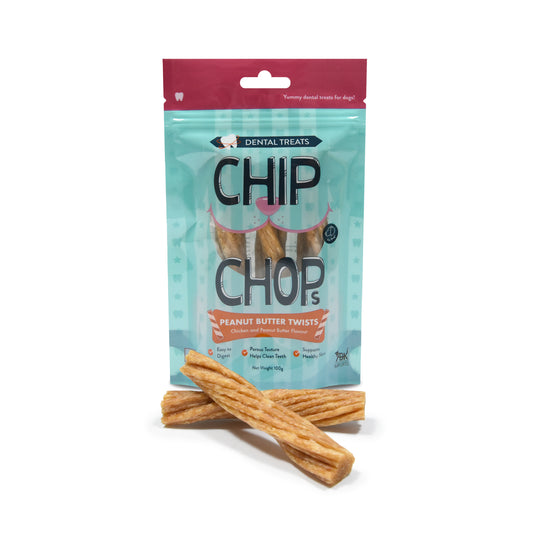 Chip Chops Peanut Butter Twists Chicken and Peanut Butter Flavor