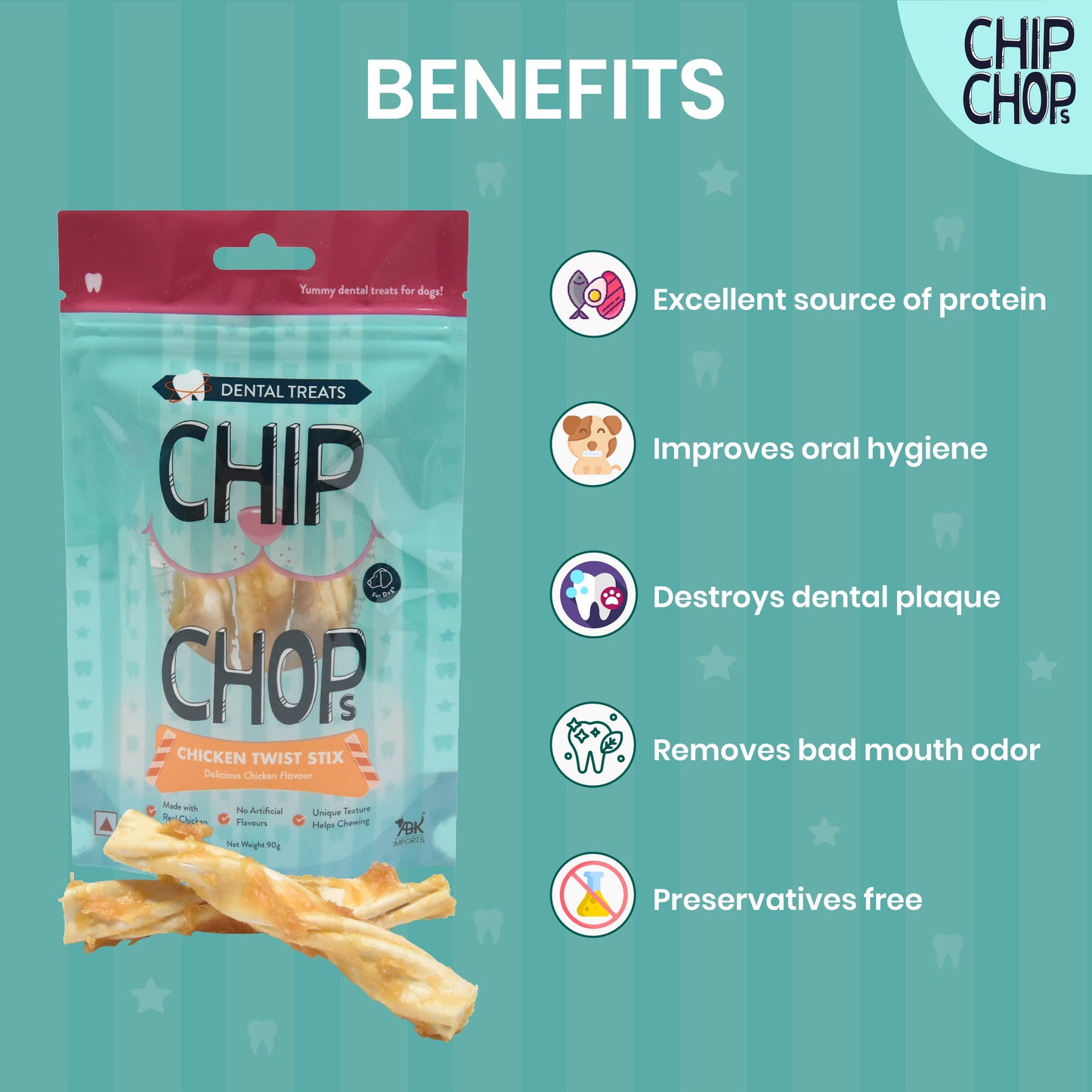 Chip Chops Chicken Twist Stick Delicious Chicken Flavour