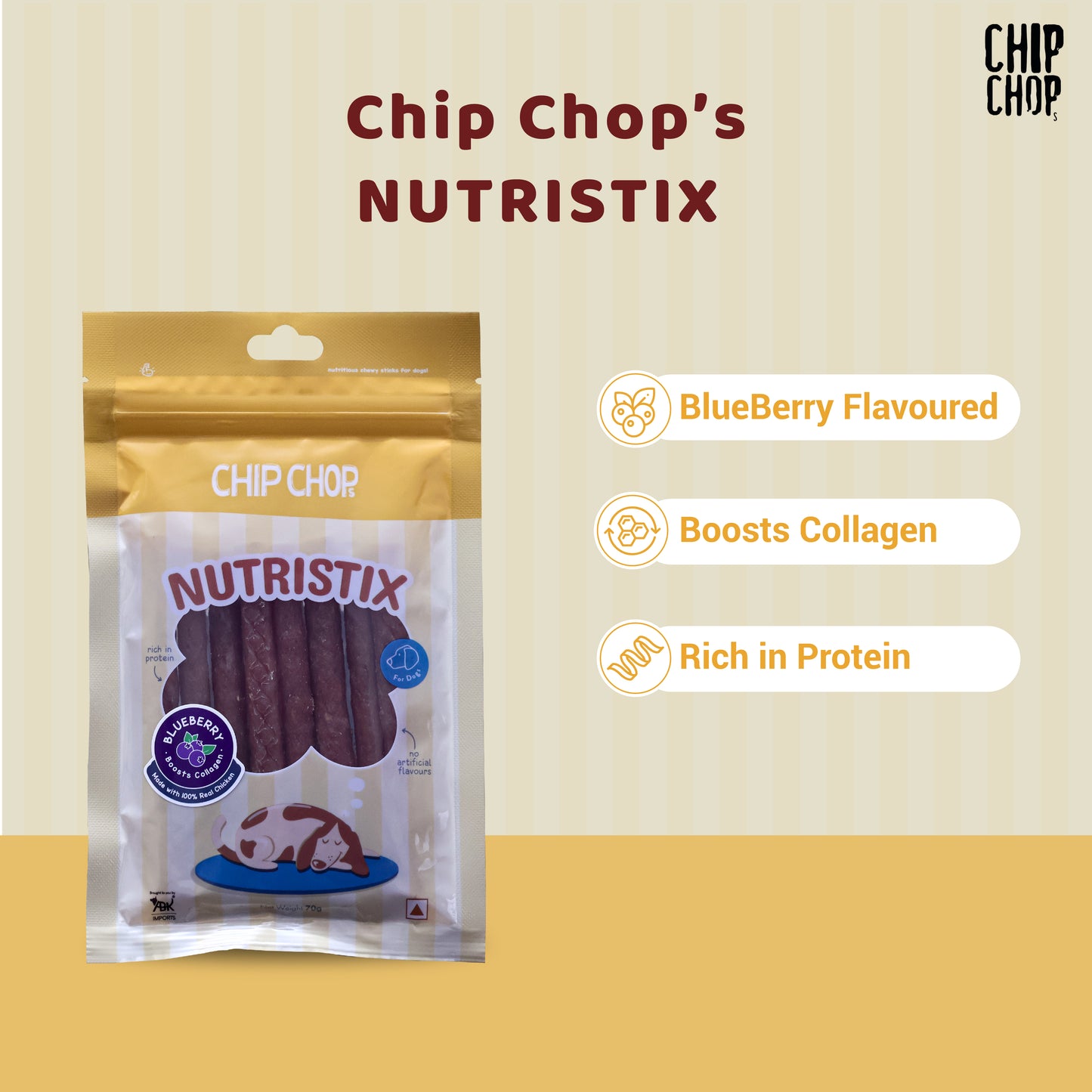 Chip Chops Nutristix Blueberry Flavour