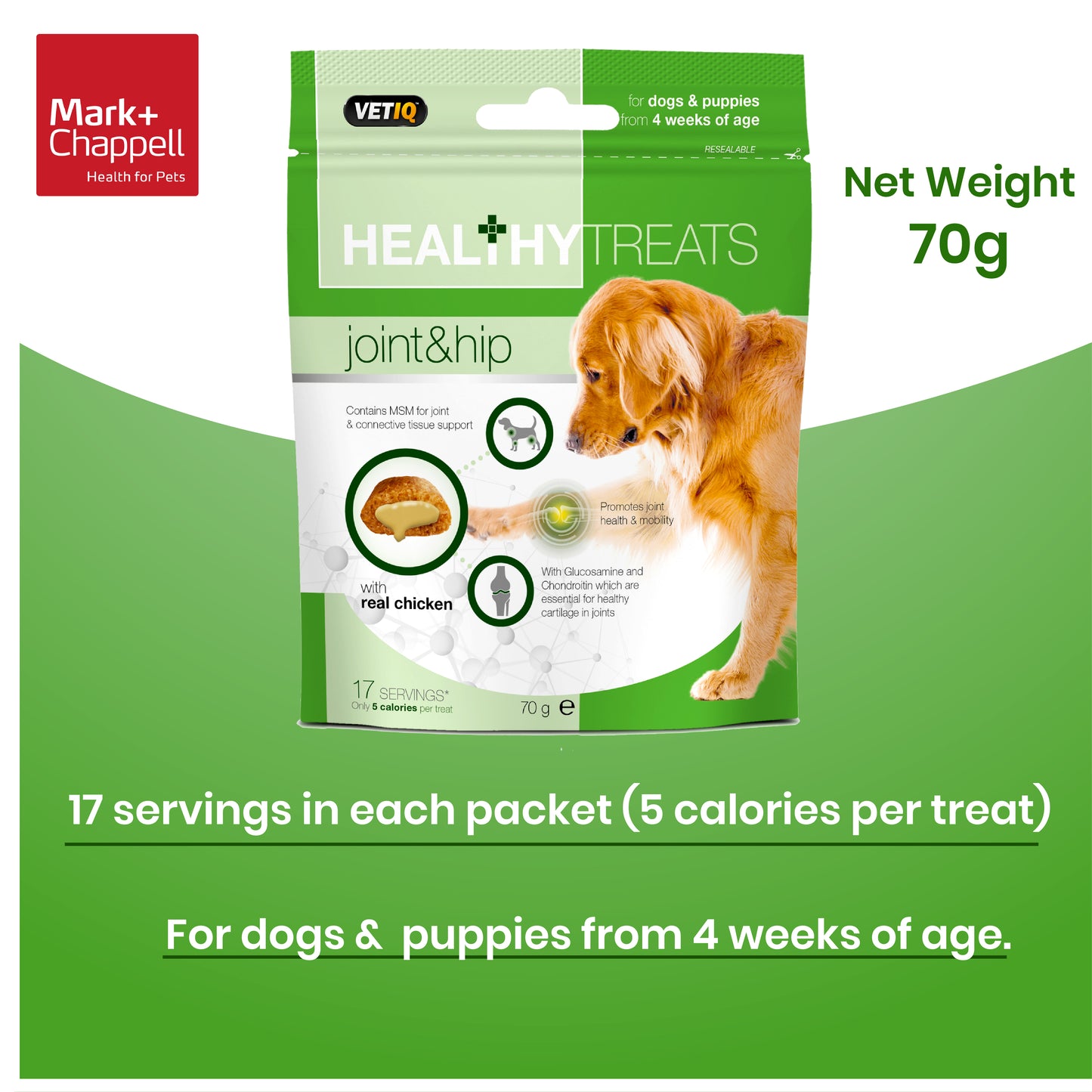 Healthy Treats Joint & Hip For Dogs & Puppies 70g