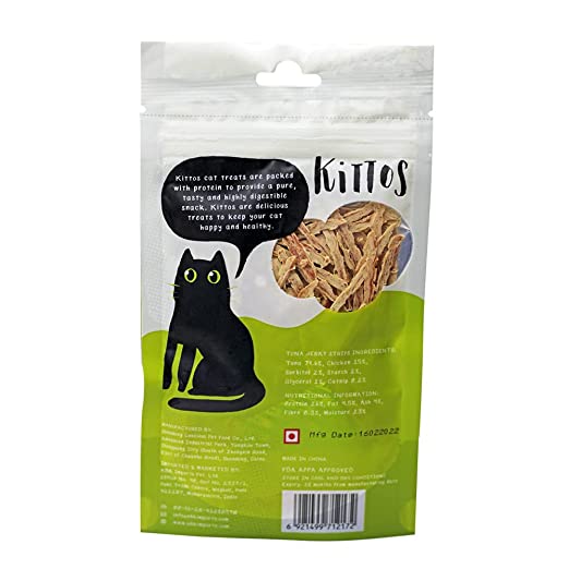 Kittos Cat Tuna Jerky Strips 35g